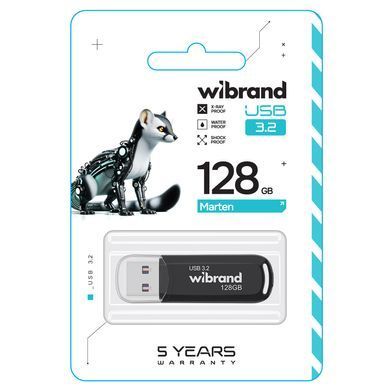 Флеш-накопичувач Wibrand USB 3.2 Gen1 Marten 128GB Black (WI3.2/MA128P10B) [803091]