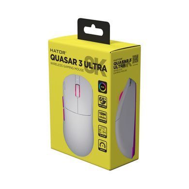 Миша бездротова Hator Quasar 3 Ultra 8K Wireless White (HTM771) [606742]
