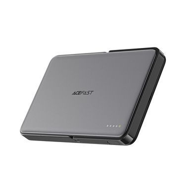 Зовнішній акумулятор ACEFAST M16-5000 PD18W ultra-thin magnetic wireless charging power bank with stand Black (6974316283997) [806545]