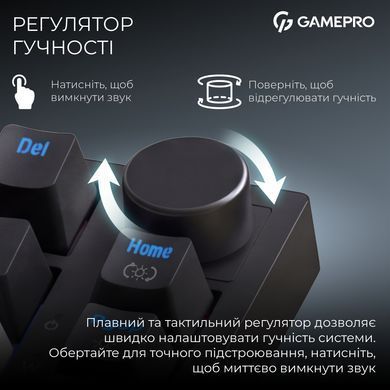 Клавіатура бездротова GamePro Asgard Valhalla QLAB Sakura Switch Black (MK160-B-QS-PRO) [619469]