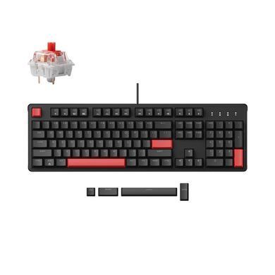 Клавіатура механічна Lemokey X3 104Key, Keychron Red, USB-A, QMK/VIA, Hot-Swap, EN/UKR, RGB, чорний (X3-H1-UA) [103710]