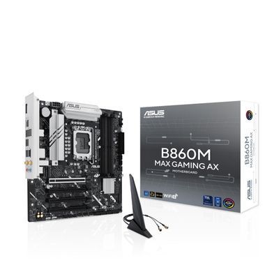 Материнcька плата ASUS B860M MAX GAMING AX s1851 B860 4xDDR5 M.2 DP USB Type-C Wi-Fi BT mATX (90MB1JZ0-M0EAY0) [111322]