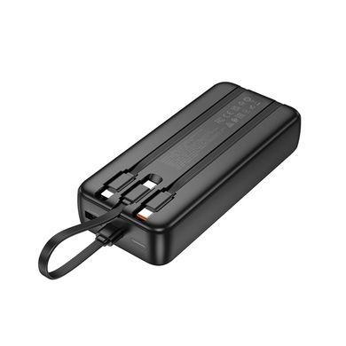Зовнішній акумулятор HOCO J132A Sabio 22.5W+PD20W fully compatible power bank with 3 cables(20000mAh) Black (6942007632591) [806305]