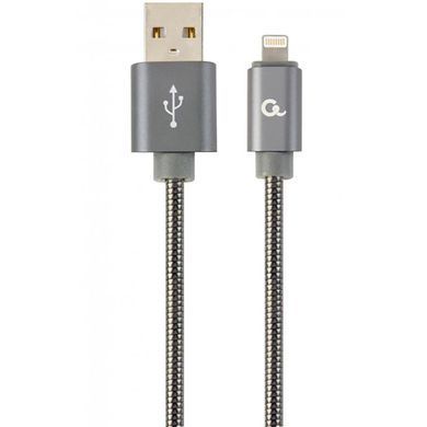 Кабель Cablexpert USB - Lightning (M/M), преміум, 1 м, сірий (CC-USB2S-AMLM-1M-BG) [603681]