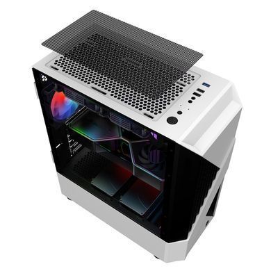 Корпус 1stPlayer White 600W (F3-A-WH-4F1-PS-600FK-EU) [618588]