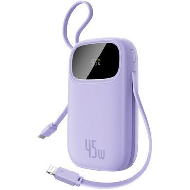 УМБ Baseus 20000mAh EnerFill FC31 45W PD,QC,USB-A,USB-C In/Out,built-in USB-C/Lightning cable Purple (E0028D02) [404548]