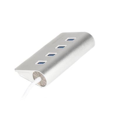 USB-хаб Maxxter 4 ports Silver (HU3A-4P-01) [608399]
