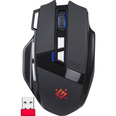 Мишка Defender Knight GM-885, бездротова, ігрова, 8кн., 3200 dpi., 400 mAh, чорна (52885) [404428]