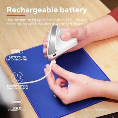 Миша Trust Bayo+ Multidevice Ergonomic, BT/WL/USB-A, біла (25399_TRUST) [110865]