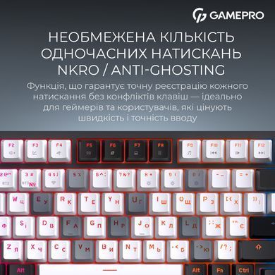 Клавіатура бездротова GamePro Asgard Valhalla QLAB Sakura Switch Black (MK160-B-QS-PRO) [619469]