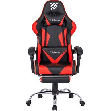 Крісло ігрове Defender Pilot, 60мм поліуретан, Black/Red (64354) [402033]