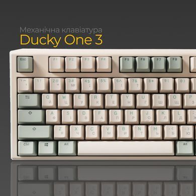 Клавіатура Ducky One 3 TKL Cherry MX Red UA USB Matcha Cream (DKON2187-RUAPXМAEGGC1) [614120]