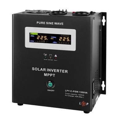 Сонячний інвертор (ДБЖ) LogicPower LPY-С-PSW-1500VA (1050Вт) MPPT 24V (LP19541) [900172]