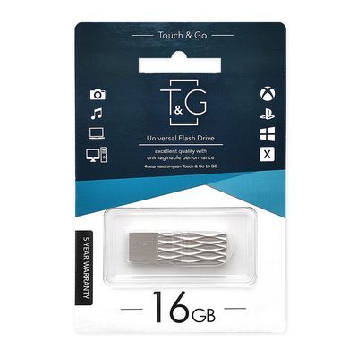 Флеш-накопичувач USB 16GB T&G 103 Metal Series Silver (TG103-16G) [607190]