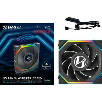 Вентилятор Lian Li Uni Fan SL Wireless LCD Reverse 120-1 Black (G99.12RSLLCD1W1B.00) [616501]