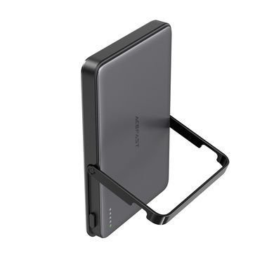 Зовнішній акумулятор ACEFAST M16-5000 PD18W ultra-thin magnetic wireless charging power bank with stand Black (6974316283997) [806545]