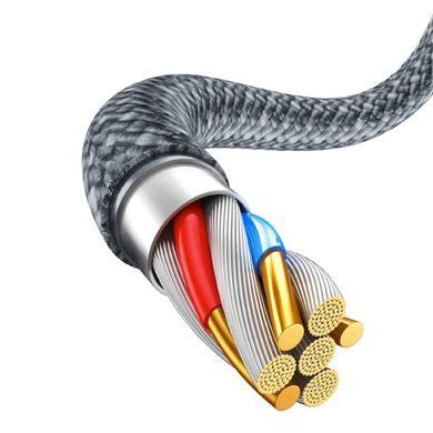Кабель Baseus Dynamic Series Fast Charging Data Cable USB to iP 2.4A 1m Slate Gray (CALD000416) [804377]