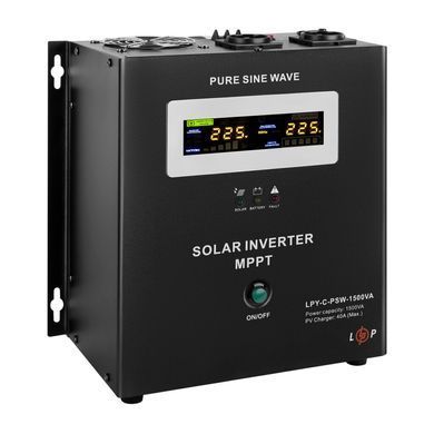 Сонячний інвертор (ДБЖ) LogicPower LPY-С-PSW-1500VA (1050Вт) MPPT 24V (LP19541) [900172]