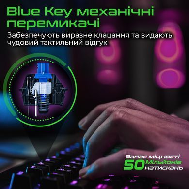Клавіатура Vertux Comando Black (comando.black) [606064]