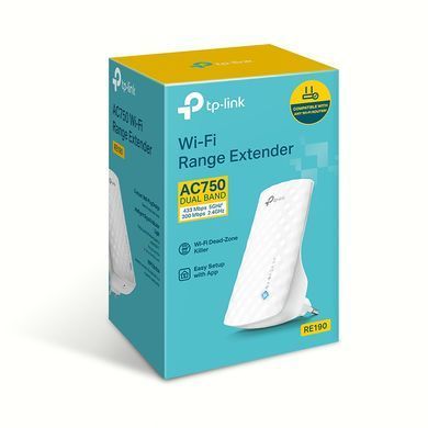 Розширювач покриття WiFi TP-LINK AC750, MESH (RE190) [104437]