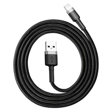 Кабель Baseus Cafule Cable USB For Lightning 2.4A 0.5m Gray+Black (CALKLF- AG1) [805492]