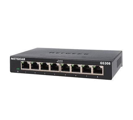 Комутатор NETGEAR GS308 8xGE, Некерований (GS308-300PES) [104950]
