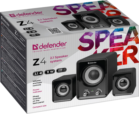 Акустична система 2.1 Defender Z4, 11 Вт, USB (65508) [405244]