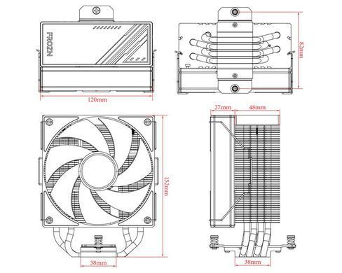Кулер процесорний ID-Cooling (FROZN A410 ARGB White) [608975]