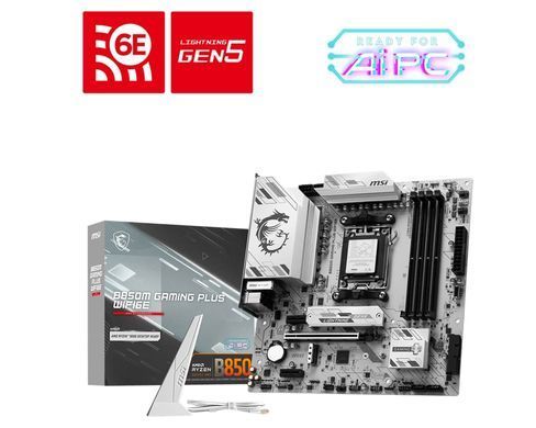 Материнcька плата MSI B850M GAMING PLUS WIFI6E sAM5 B850 4xDDR5 M.2 HDMI DP WiFi BT mATX (911-7E81-002) [112717]