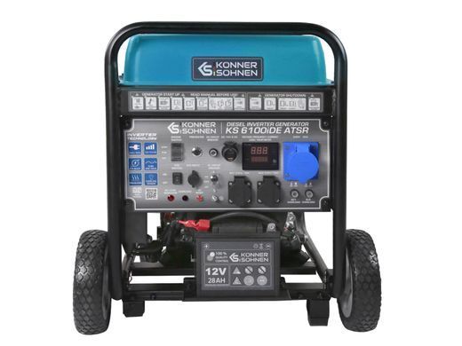 Генератор дизельний інверторний Konner&Sohnen KS 6100iDE ATSR, 230В, 5.5кВт, АВР(ATS), електростартер, 98кг (KS6100IDEATSR) [105977]