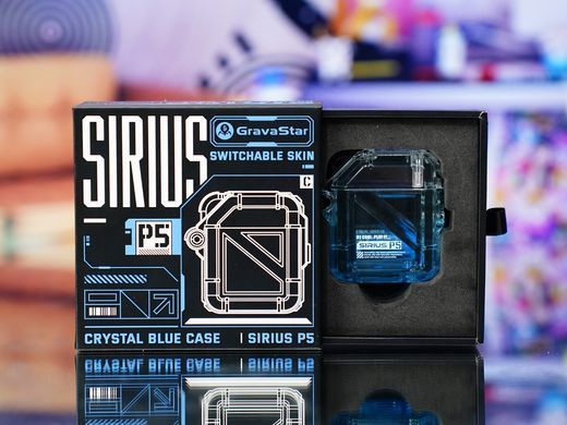 Навушники TWS Gravastar Sirius P5, BT 5.2, IPX4, Transparent Blue (GRAVASTARP5_XTAL_BLU_V2) [17428]