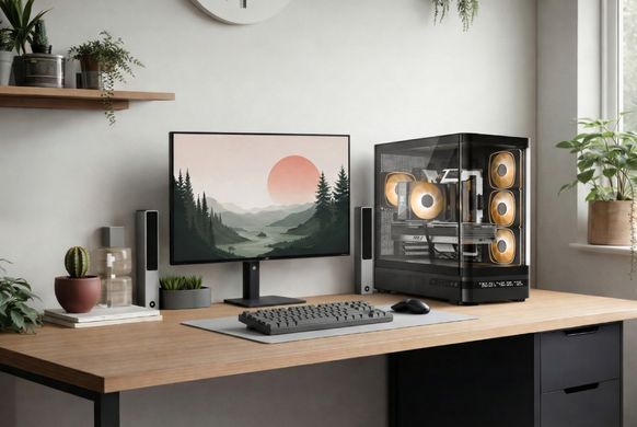 Корпус Modecom VOLCANO AQ200 ARGB MIDI FRONT LCD, 4x120mm fans BLACK без БЖ ATX (MC-A-AQ200-4FA-B) [405392]