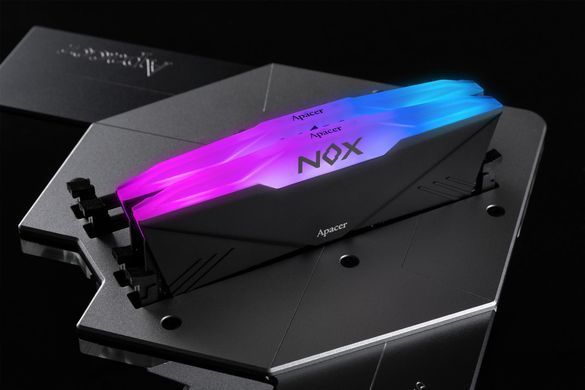 Модуль пам`ятi DDR4 2x16GB/3200 Apacer NOX RGB Black (AH4U32G32C28YNBAA-2) [607528]