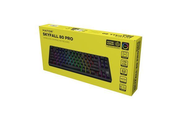 Клавіатура бездротова Hator Skyfall 80 Pro Wireless Black (HTK4181UA) [619423]