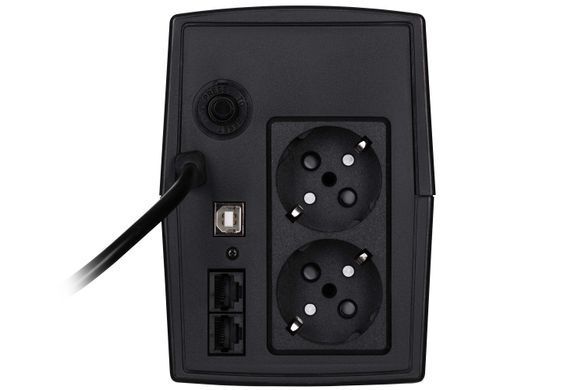 Джерело безперебійного живлення 2E DD850, 850VA/480W, LCD, RJ45, USB, 2xSchuko (2E-DD850) [102978]