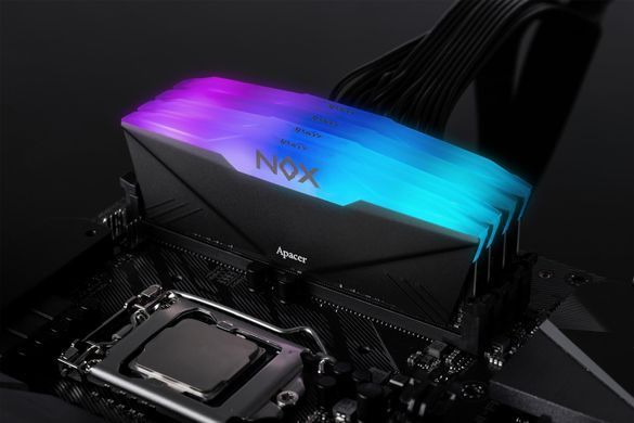 Модуль пам`ятi DDR4 2x16GB/3200 Apacer NOX RGB Black (AH4U32G32C28YNBAA-2) [607528]