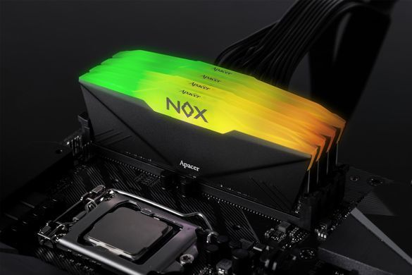 Модуль пам`ятi DDR4 2x16GB/3200 Apacer NOX RGB Black (AH4U32G32C28YNBAA-2) [607528]