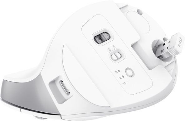 Миша Trust Bayo+ Multidevice Ergonomic, BT/WL/USB-A, біла (25399_TRUST) [110865]