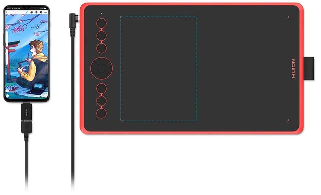 Графічний планшет Huion 9"x5.6" H320M USB-C (H320MCR)