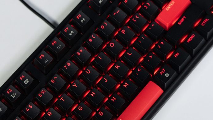 Клавіатура механічна Lemokey X3 104Key, Keychron Red, USB-A, QMK/VIA, Hot-Swap, EN/UKR, RGB, чорний (X3-H1-UA) [103710]