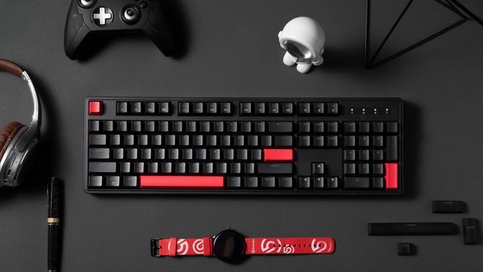 Клавіатура механічна Lemokey X3 104Key, Keychron Red, USB-A, QMK/VIA, Hot-Swap, EN/UKR, RGB, чорний (X3-H1-UA) [103710]