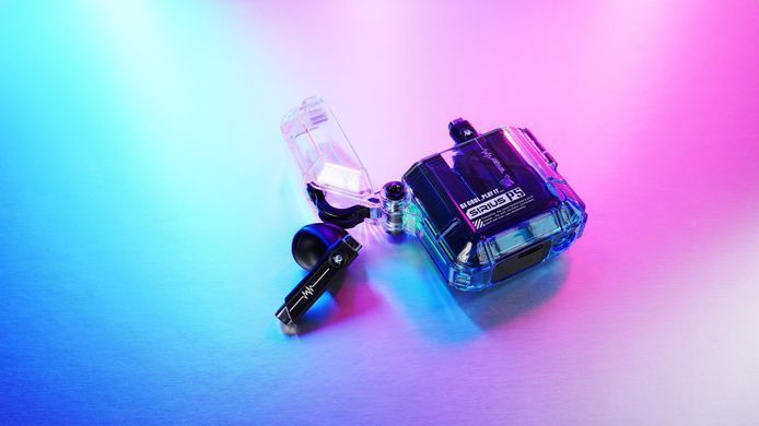 Навушники TWS Gravastar Sirius P5, BT 5.2, IPX4, Transparent Blue (GRAVASTARP5_XTAL_BLU_V2) [17428]