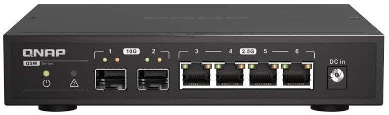 QNAP Некерований комутатор QSW-2104-2S 2*10GbE SFP+ 4*2.5GbE (RJ45) (QSW-2104-2S)