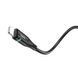 Кабель HOCO U93 USB to iP 2.4A, 1.2m, nylon, aluminum connectors, light indicator, Black (6931474732132) [805226], фото 4