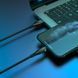 Кабель HOCO U93 USB to iP 2.4A, 1.2m, nylon, aluminum connectors, light indicator, Black (6931474732132) [805226], фото 5