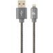 Кабель Cablexpert USB - Lightning (M/M), преміум, 1 м, сірий (CC-USB2S-AMLM-1M-BG) [603681], фото 2