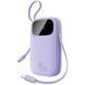 УМБ Baseus 20000mAh EnerFill FC31 45W PD,QC,USB-A,USB-C In/Out,built-in USB-C/Lightning cable Purple (E0028D02) [404548], фото 2