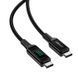 Кабель ACEFAST C6-03 Type-C to Type-C 5A, 100W, 2m, nylon, zinc connectors, digital display, Black (AFC6-03B) [802504], фото 1