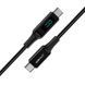 Кабель ACEFAST C6-03 Type-C to Type-C 5A, 100W, 2m, nylon, zinc connectors, digital display, Black (AFC6-03B) [802504], фото 3