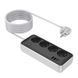 Мережевий подовжувач HOCO AC22 Sunlight 4-bit (PD30W/1C3A) desktop socket (EU/GER)(L=3M) Black (6942007636728) [803606], фото 4